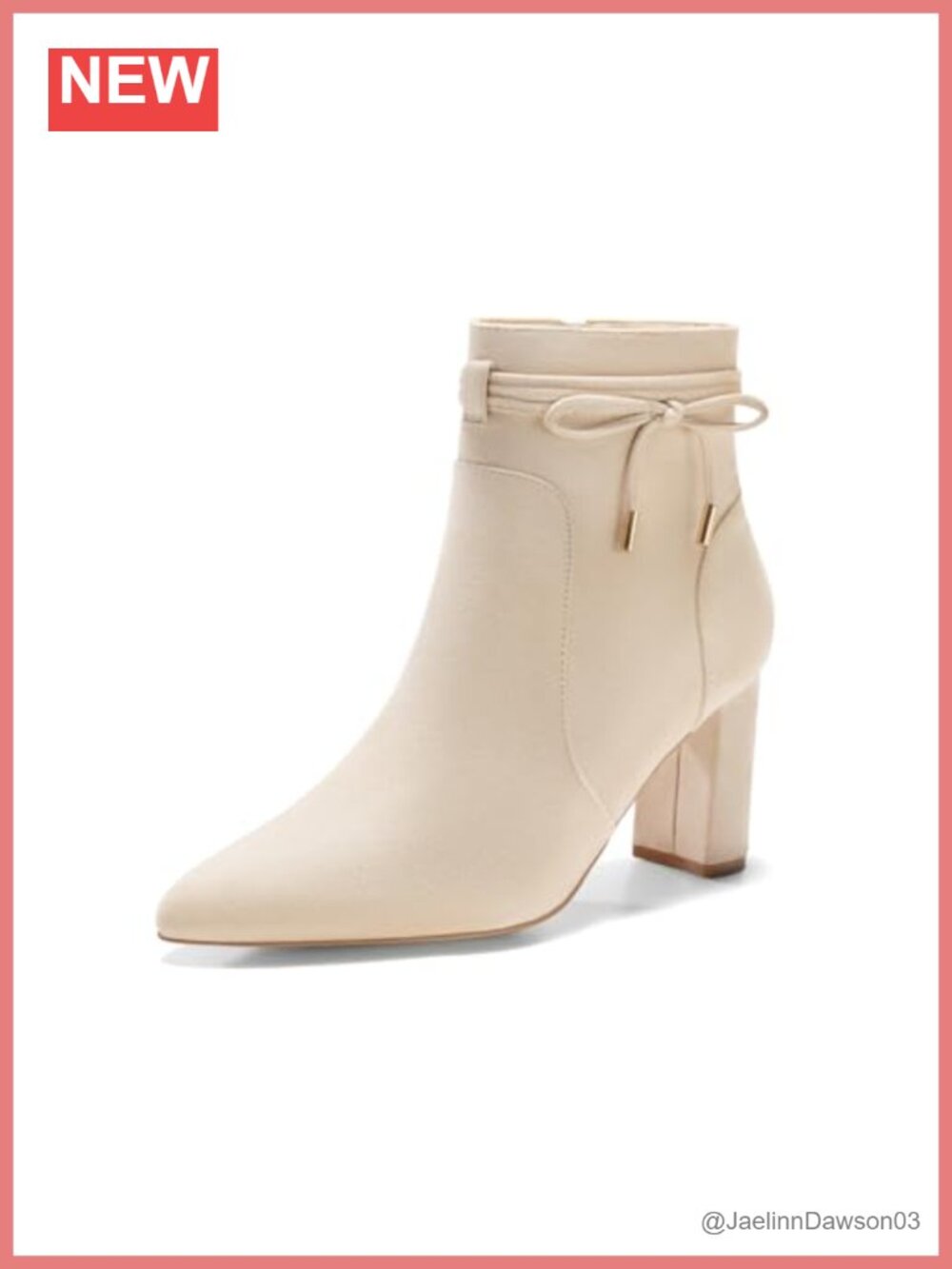 Faux Suede Pointed Toe Ankle Boots Chunky Block Heel Side Zip Dressy Booties